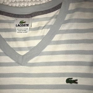 Lacoste grey striped shirt ! XL